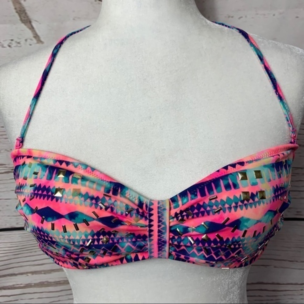VS PINK Aztec/Tribal Bandeau Bikini Top